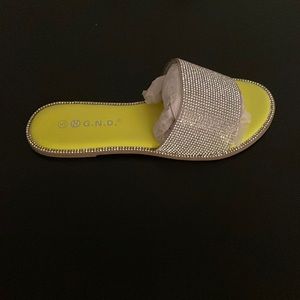 Neon Yellow Glitter Sandal